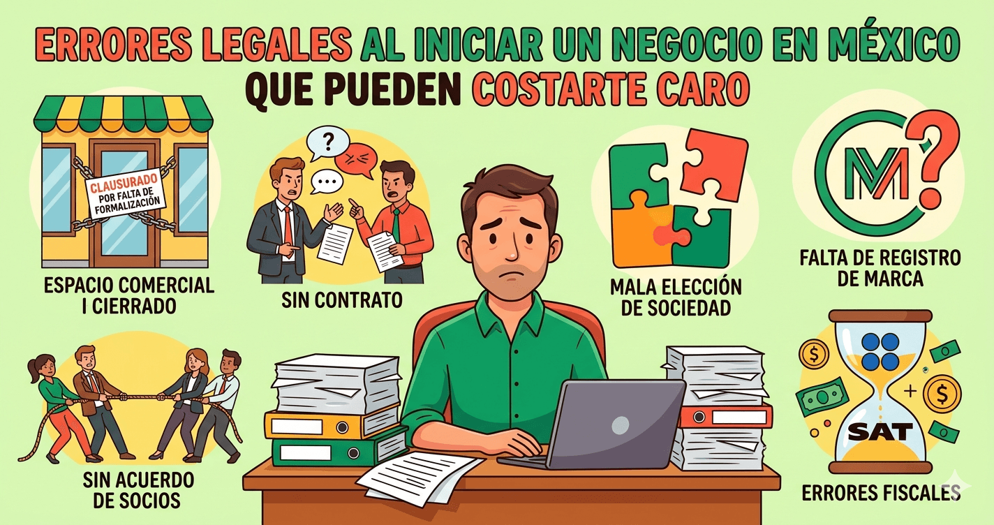 Errores legales al iniciar un negocio en México que pueden costarte caro