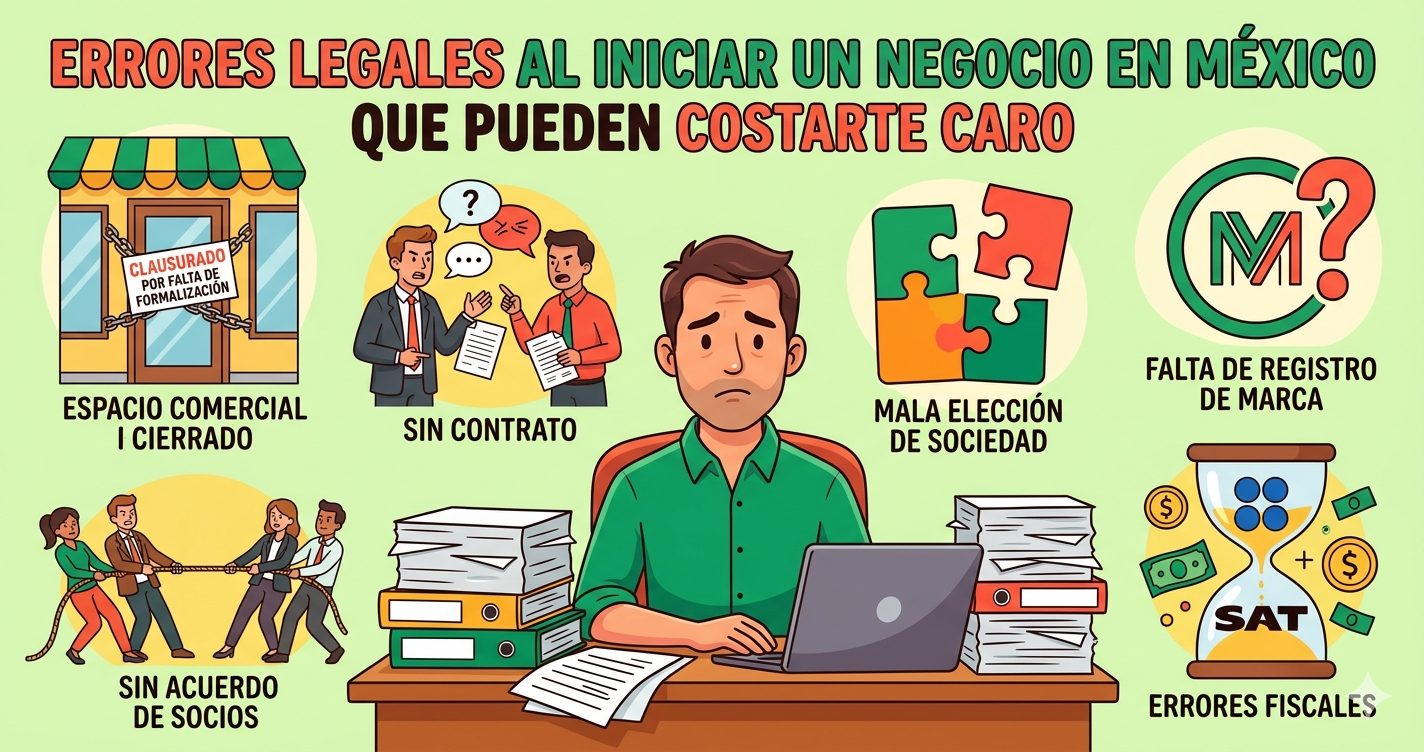 Errores legales al iniciar un negocio en México que pueden costarte caro